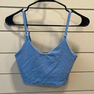 Athleta workout tank - cropped, blue - Extra Small